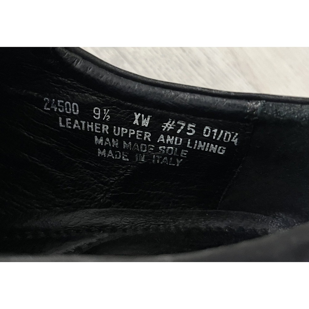 Bostonian Oxford Dress Shoes Non Stop 9/12 XW Black‎ Leather Waterproof Italian - Picture 10 of 10